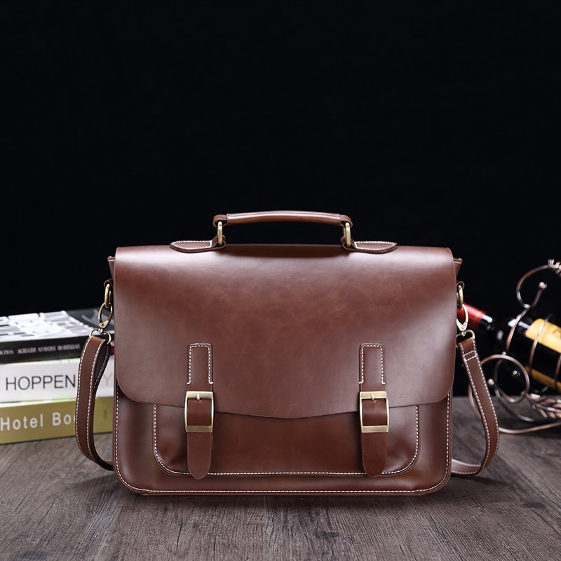Crazyhorse laptop leather bag for men & women, Satchel & Messenger bag | Oakyard Collection